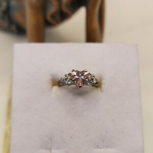 Elegant Pink and Silver Women's Ring